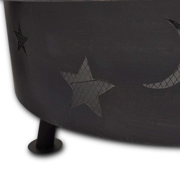 vidaXL Brannskala M&aring;ne Svart 82 x 82 x 64 cm St&aring;l