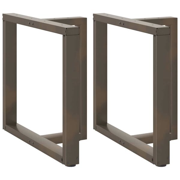 vidaXL Spisebordben T-formet 2 stk svart 80x35x(72-73) cm st&aring;l