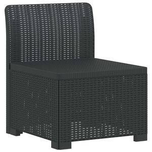 vidaXL 1-seters Hage Sofa Rattan Utseende PP Antrasitt