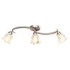 vidaXL Taklampe gjennomsiktige glasskjermer for 3 E14 lysp&aelig;rer tulipan