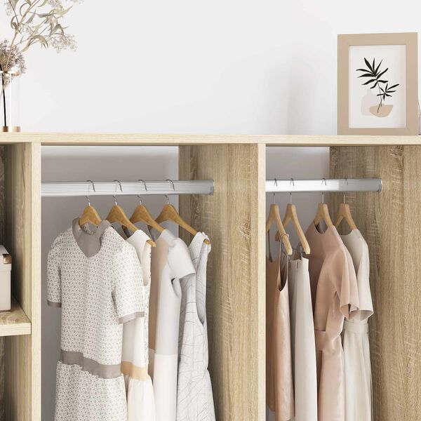 vidaXL Klesslanger 2 pcs s&oslash;lv 764 x 15 x 29 mm Aluminium Legering