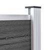 vidaXL Gjerdepanel WPC 872x105 cm svart