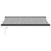 vidaXL Uttrekkbar markise antrasitt og hvit 4x3 m stoff og aluminium