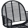 vidaXL Spisestuestol 2 pcs Svart 57 x 54,5 x 85 cm Rattan og Jern