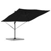 vidaXL Roma parasol Svart 286 x 285 x 265 cm Polyester og aluminium