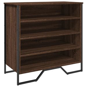 vidaXL Skohylle brun eik 80x38x78 cm konstruert tre