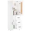 vidaXL Highboard hvit 69,5x34x180 cm konstruert tre