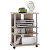 FMD TV-/Hi-Fi-stativ med 3 rom 65x40x79,2cm eiketre