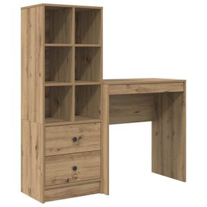 vidaXL Skrivebord Artisan Eik 115,5 x 40 x 127 cm 2 stk.