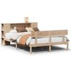 vidaXL Seng med bokhylle uten madrass 140x200 cm heltre furu