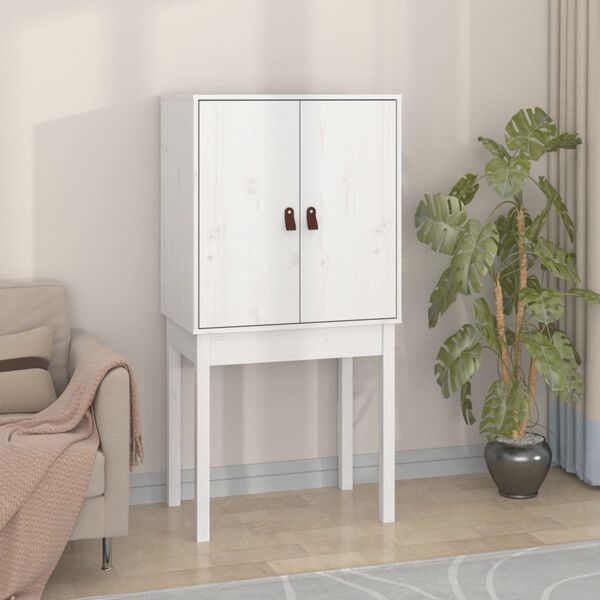 vidaXL Highboard hvit 60x40x120 cm heltre furu