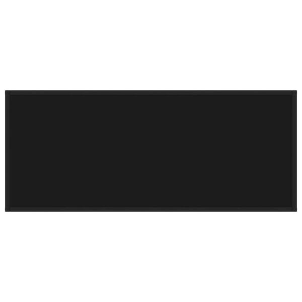 vidaXL Salongbord svart med svart glass 120x50x35 cm