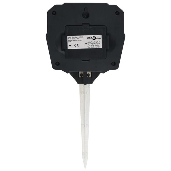 vidaXL Soldrevet dyreskremmer ultralyd med bevegelsessensor