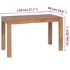 vidaXL Spisebord heltre teak med naturlig etterbehandling 120x60x76 cm