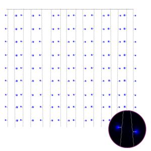 vidaXL LED-eventyrlysgardin 3x3m 300 LED bl&aring; 8 funksjoner