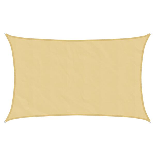 vidaXL Solseil sand 8x5 m 100% polyester oxford