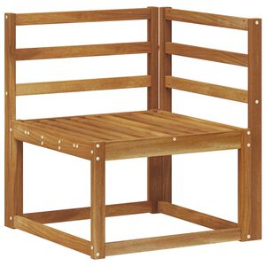 vidaXL Ute Hj&oslash;rnesofa Solid akasietre Naturlig 63 x 63 x 73 cm