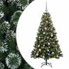 vidaXL Kunstig juletre med kuler 120 cm 150 LED-lys Varmhvit