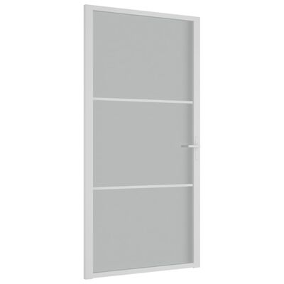 vidaXL Innerdør 102,5x201,5 cm hvit matt glass og aluminium