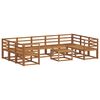 vidaXL Utend&oslash;rs sofa-sett 10 pcs Naturlig Solid akasietre