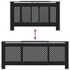 vidaXL Radiatordeksel MDF svart 205 cm