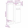 vidaXL Vegghengt kleshenger Sonoma eik 70 x 10 x 90 cm Konstruert tre
