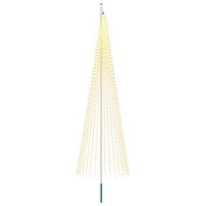 vidaXL Juletrebelysning med spyd og flaggstang 500 cm 1632 LED-lys