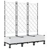 vidaXL Hageplanter med espalier og hjul 3 stk. Hvit PP