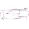 vidaXL TV-benk honningbrun 140x35x40 cm heltre furu
