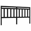 vidaXL Sengegavl svart 206x4x100 cm heltre furu