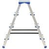 vidaXL Dobbel trappestige aluminium 4 trinn 90 cm