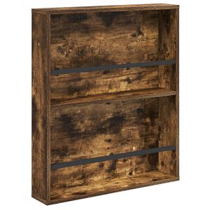 vidaXL Magasinreol med hylle R&oslash;kt eik 60 x 12 x 70 cm Konstruert tre