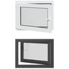 vidaXL Kj&oslash;levindu RISOR 80 x 70 cm PVC og glass Antrasitt