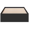 vidaXL Sengeramme med skuffer svart 75x190 cm konstruert tre