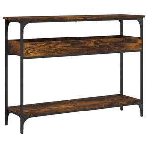 vidaXL Konsollbord med hylle r&oslash;kt eik 100x29x75 cm konstruert tre