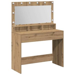 vidaXL Sminkebord Artisan Eik 100 x 41 x 135 cm Konstruert tre