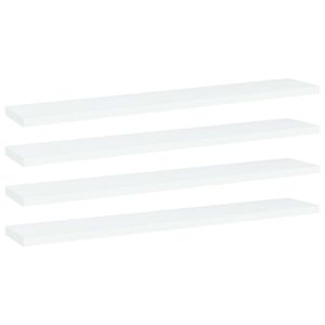 vidaXL Hylleplater 4 stk hvit 60x10x1,5 cm konstruert tre