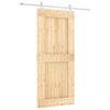 vidaXL Skyved&oslash;r Naturlig og Hvit 90 x 210 cm Massiv Furu Tre