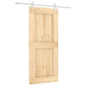 vidaXL Skyved&oslash;r Naturlig og Hvit 90 x 210 cm Massiv Furu Tre