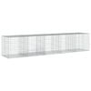 vidaXL Gabionkurv med deksel 500x100x100 cm galvanisert jern