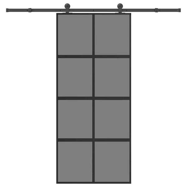 vidaXL Skyved&oslash;r med monteringssett 90x205 cm herdet glass og aluminium