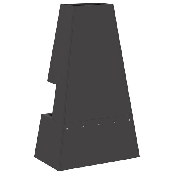 vidaXL B&aring;lplass Svart 60 x 35 x 100 cm St&aring;l