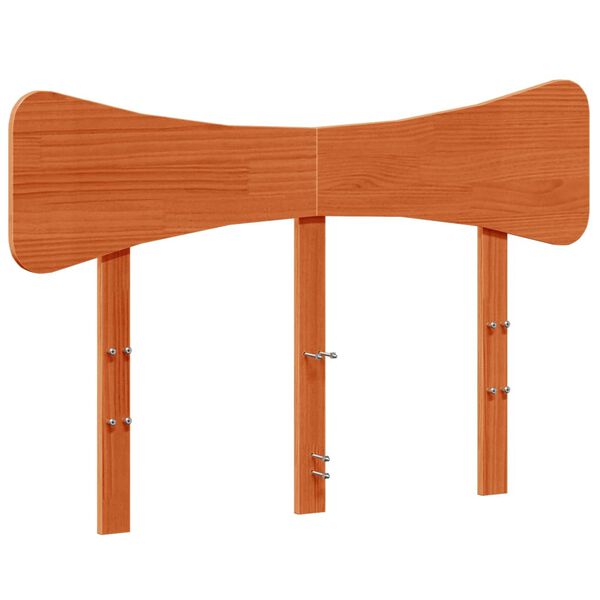 vidaXL Hodegavl voksbrun 135 cm heltre furu