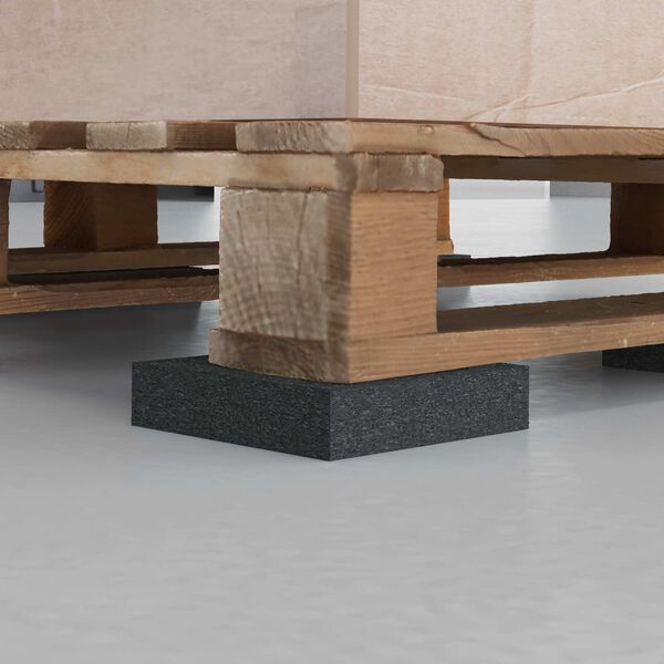 vidaXL Gummipute Svart Gummi