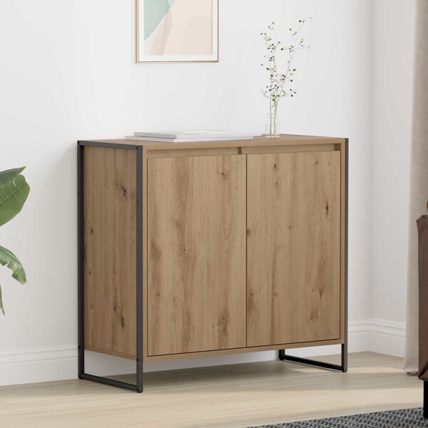 vidaXL Sideskap Kunstnerisk Eik 79 x 36 x 75 cm Konstruert tre