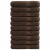 vidaXL Premium h&aring;ndkl&aelig;r SOLUND 10 stk brun 100x200 cm 600gsm