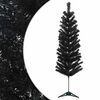 vidaXL Kunstig Slankt Jule Tre 120 cm PVC og st&aring;l Svart