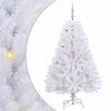 vidaXL Kunstig sammensatt juletre med 150 LED Hvit 150 cm PVC og St&aring;l