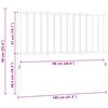 vidaXL Utskiftbar sengegavl i metall hvit 100 cm