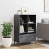 vidaXL Highboard antrasitt 68x39x103,5 cm stål